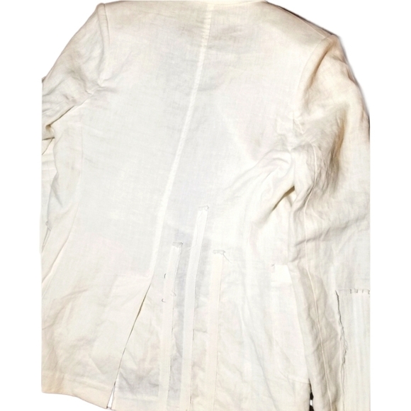 PAZZO\  Custom Italian Blazer / Medium / White Linen - Picture 5 of 9
